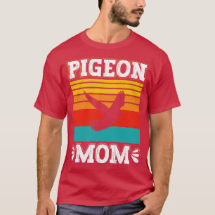 Duif Moeder Vogelvlieg Dier Retro Graphic Schattig T-shirt