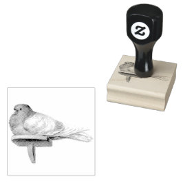 Duif op een Plank Vogel Rubberstempel