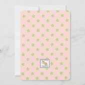 Duif op tak Roze doopuitnodiging Kaart (Achterkant)