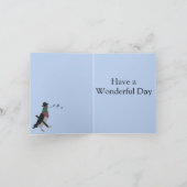 Duif Over Stad bewerkbare Vaderdag Feestdagen Kaart (Binnen)