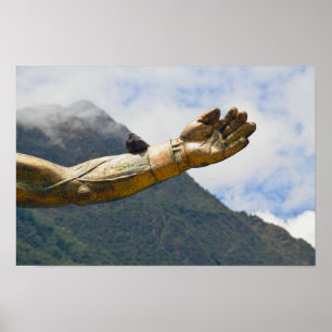 Duif, Pachacuti-standbeeldarm, Aguas Calientes, Pe Poster