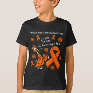 Duif prima prima alles is prima ms bewustzijn t-shirt