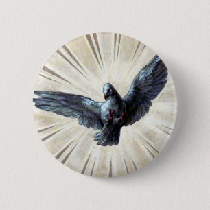 duif ronde button 5,7 cm