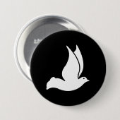 duif ronde button 7,6 cm (Voorkant /achterkant)