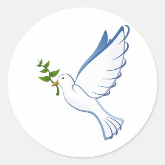 duif ronde sticker (Voorkant)