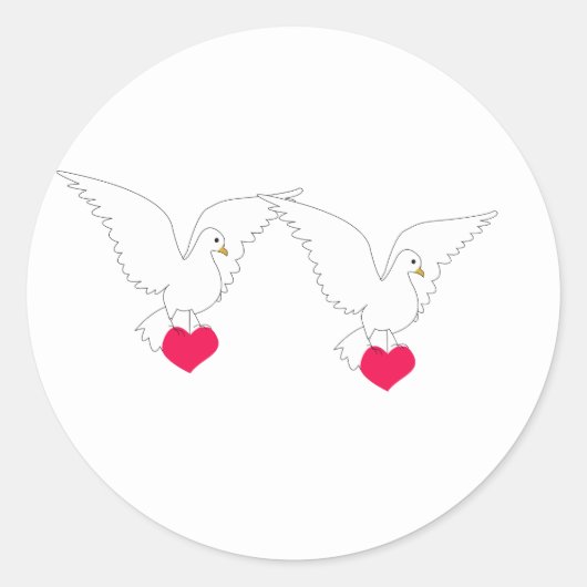 duif ronde sticker (Voorkant)