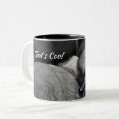 duif tweekleurige koffiemok (Voorkant links)