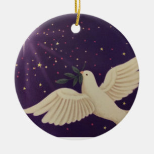 Duif van de Vrede Keramisch Ornament