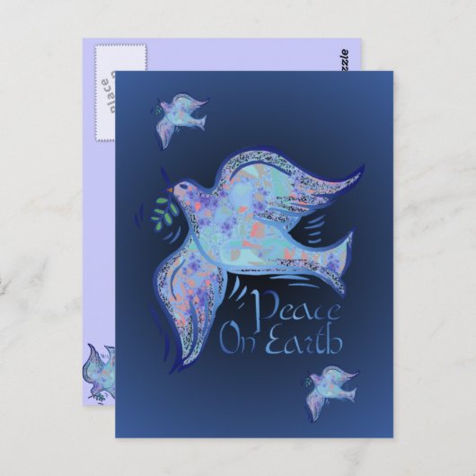 Duif van het Briefkaart van de Vrede (Voorkant / Achterkant)