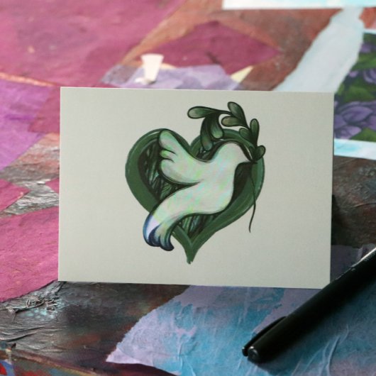 Duif van vrede en hoop Vrede op Aarde Kaart