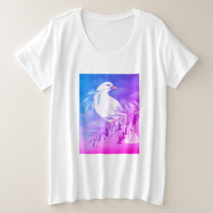 Duif van vrede grote maat t-shirt
