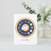 Duif van vrede, harmonie, diversiteit, geloof briefkaart (Staand voorkant)