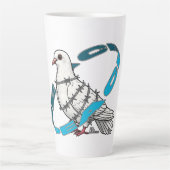 Duif van vrede in Barbed Wire Embrace Latte Mok (Voorkant)