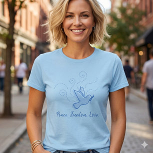 Duif van Vrede. Vrede. Vrijheid. Liefde. T-shirt