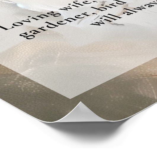 Duif viering van het leven foto, begrafenis poster (Hoek)