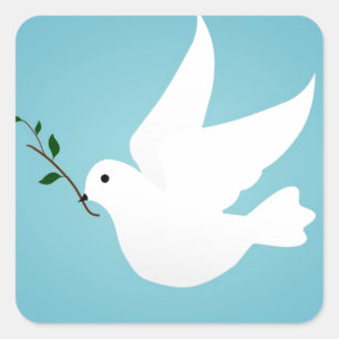 duif vierkante sticker