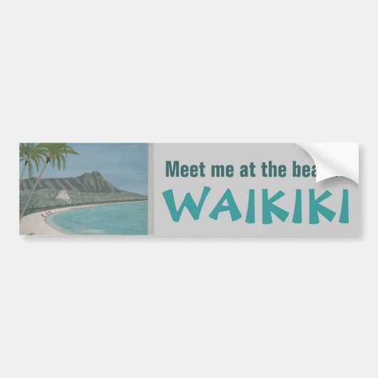 Duifsticker WAIKIKI Bumpersticker (Voorkant)