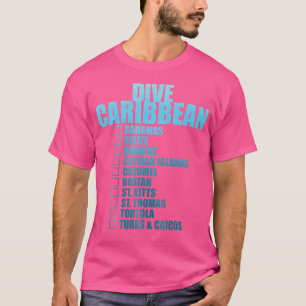 Duik Caribische Eilanden Diver Checklist Scuba Div T-shirt