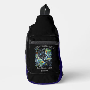 Duik diep: verkennen, lachen, herhalen sling bag