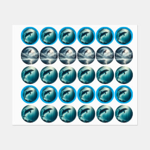 Duik diepe live gratis dolfijn labels