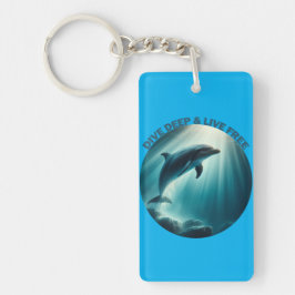 Duik diepe live gratis dolfijn sleutelhanger