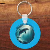 Duik diepe live gratis dolfijn sleutelhanger (Voorkant)