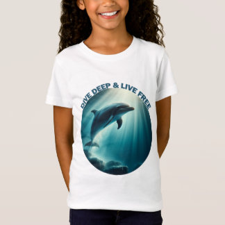 Duik diepe live gratis dolfijn t-shirt