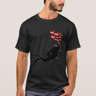 Duik Duik Accessoires Hij Bubble Duik Vlag Scuba D T-shirt