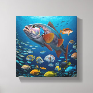 Duik in de diepte: verken de betoverende wereld canvas afdruk