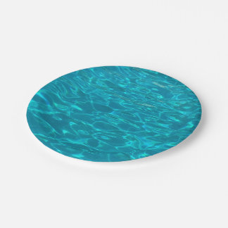 Duik in het avondeten: turquoise zeewater Borden Papieren Bordje