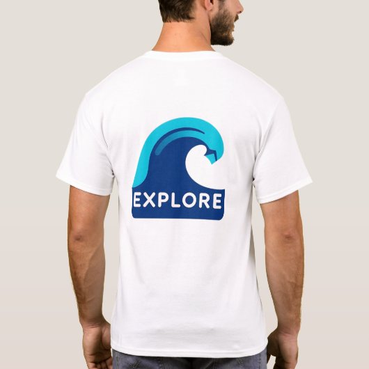 Duik in het Serenity Ocean Wave T-shirt (Achterkant)