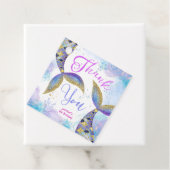 Duik in Vijf Meisjes Zeemeermin 5e Verjaardag Bedankjes Labels (In situ)