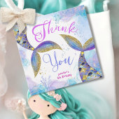 Duik in Vijf Meisjes Zeemeermin 5e Verjaardag Bedankjes Labels