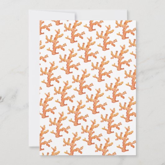 Duik in vijf verjaardagsuitnodiging onder het Zee Kaart (Achterkant)