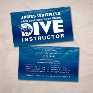 Duik instructeur - Scuba coach  Visitekaartje