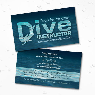 Duik instructeur - Scuba coach Visitekaartje