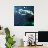 Duik met de Manta Roggen -Het Grote Eiland Poster (Thuiskantoor)