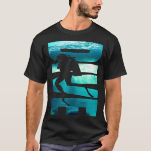 Duik onderwater duiksport snorkelen zeegezicht om t-shirt