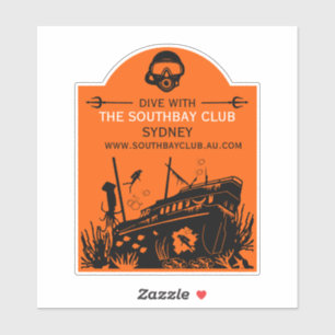 duikclub voor scheepswrakken sticker
