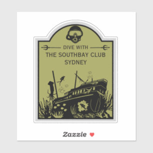 duikclub voor scheepswrakken sticker