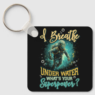 Duikduiker Ik adem onder water Ocean Sup Sleutelhanger
