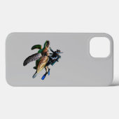 Duikduiker zwemmen met een grote schildpad URM Case-Mate iPhone Case (Achterkant (horizontaal))