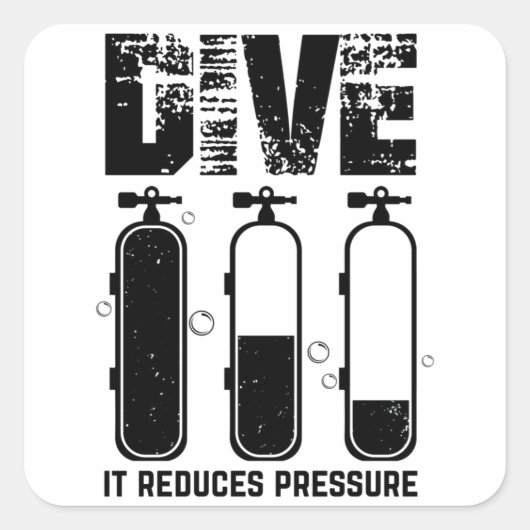 Duiken | Diver-Zee van duikinstructeur - Reuzen Vierkante Sticker (Voorkant)