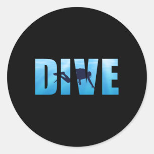 Duiken Duiken Duiken Duik Duik Duiker Grappig Zee Ronde Sticker