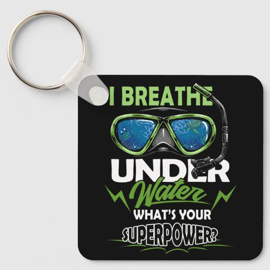 Duiken Duiken Ik adem onder water Whats Your Supp Sleutelhanger (Voorkant)