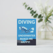 Duiken Duiken Onderwater Duiker Visitekaartje (Staand voorkant)