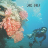 Duiken gepersonaliseerd sticker (Voorkant)