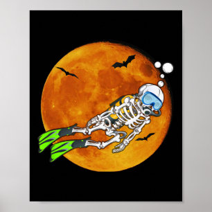 Duiken Halloween Duiker Poster