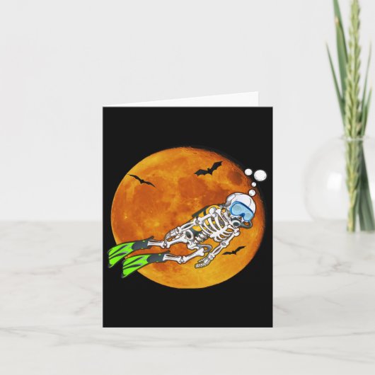 Duiken Halloween Scuba Diver Kaart (Voorkant)