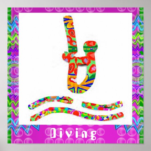 Duiken - Hobby, oefening, sport Poster (Voorkant)